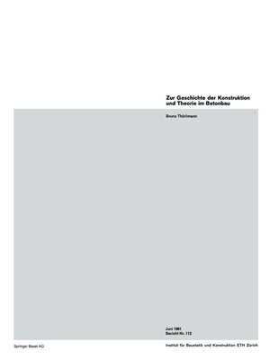 cover image of Zur Geschichte der Konstruktion und Theorie im Betonbau